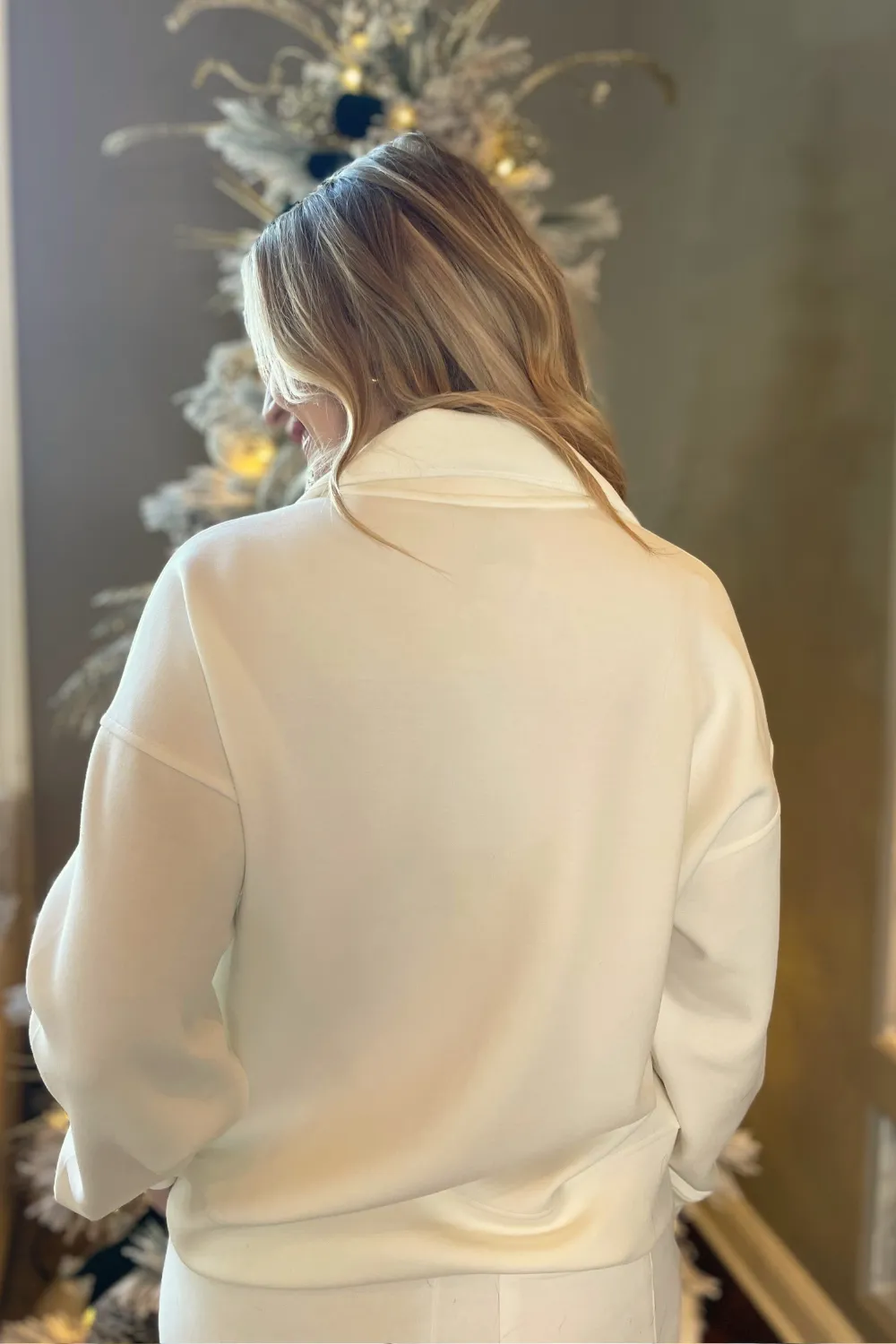 Quarter Zip Mock Neck Pullover