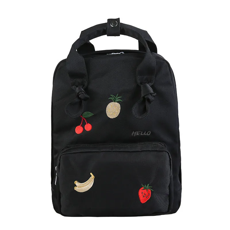 "FRUIT EMBROIDERY" BACKPACK N082606