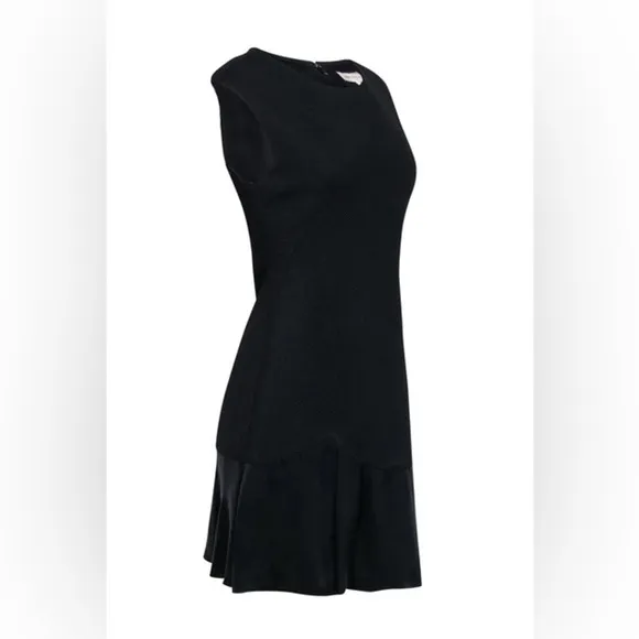 REBECCA TAYLOR Stacy Fit-&amp;-Flare Flounce Black Dress. size 6 women’s work or fun
