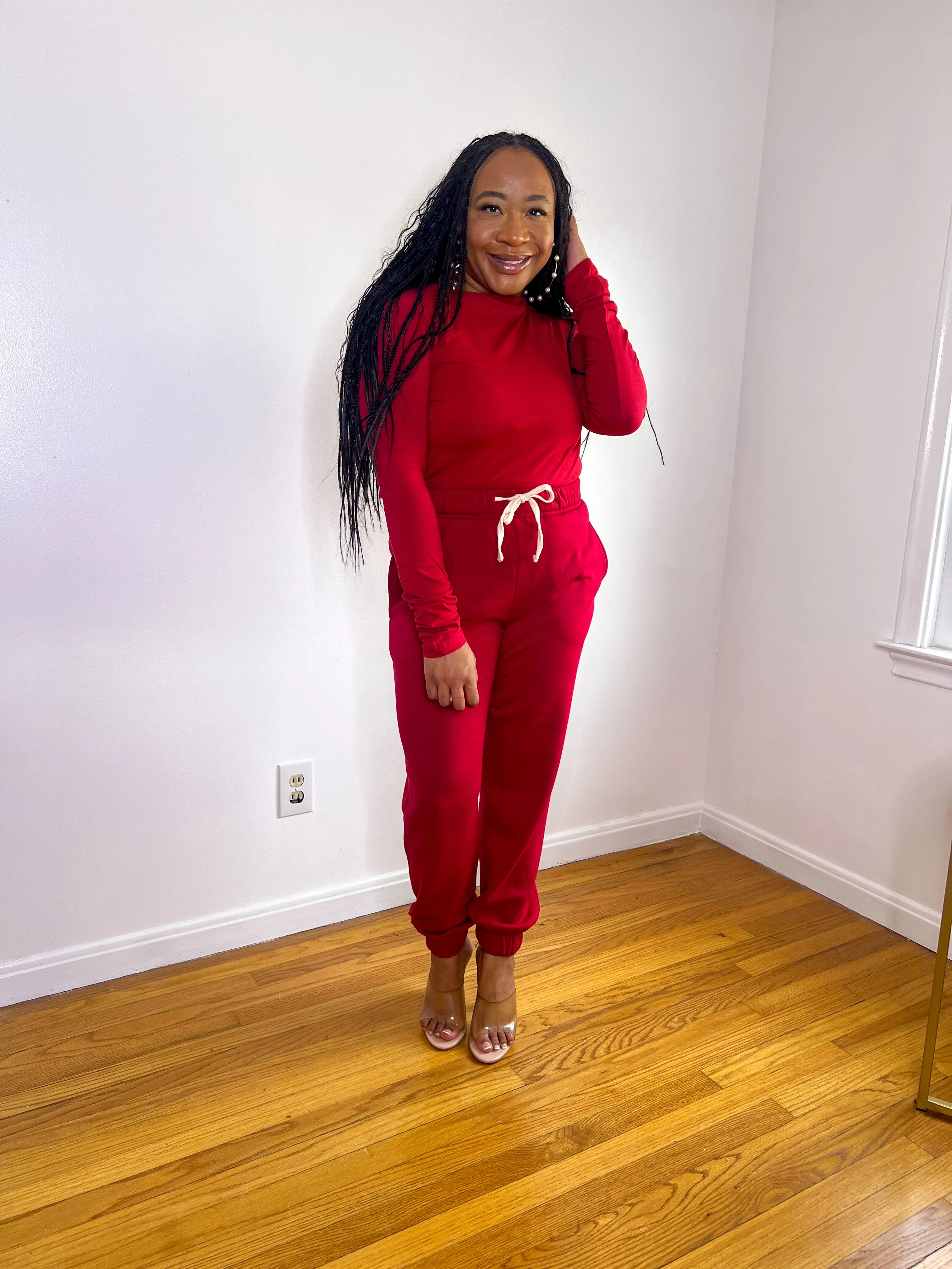 Red Cozy Joggers