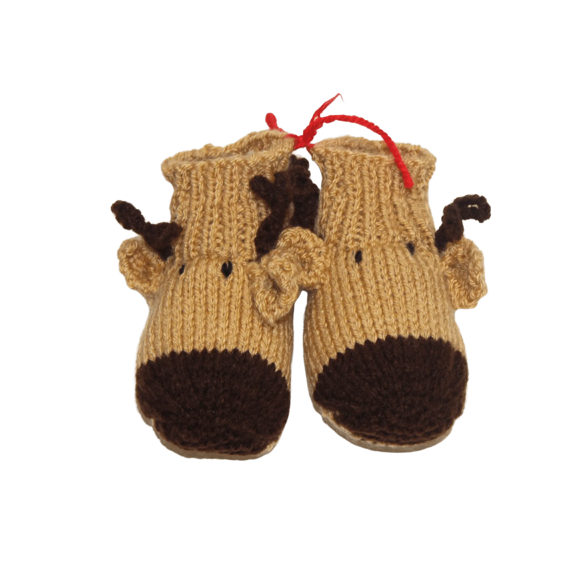 Reindeer Knitted Booties