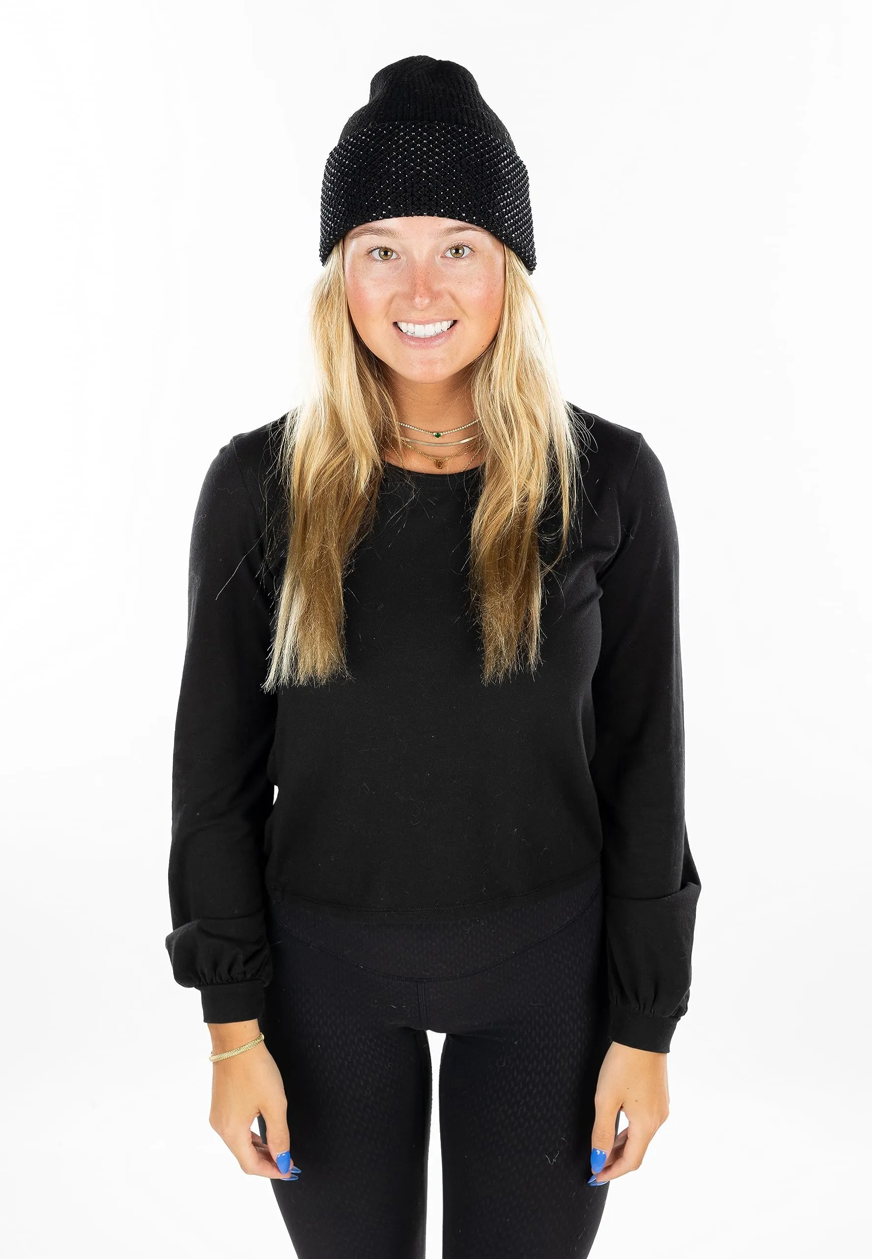 Rhinestone Sparkle Beanie by Funky Junque
