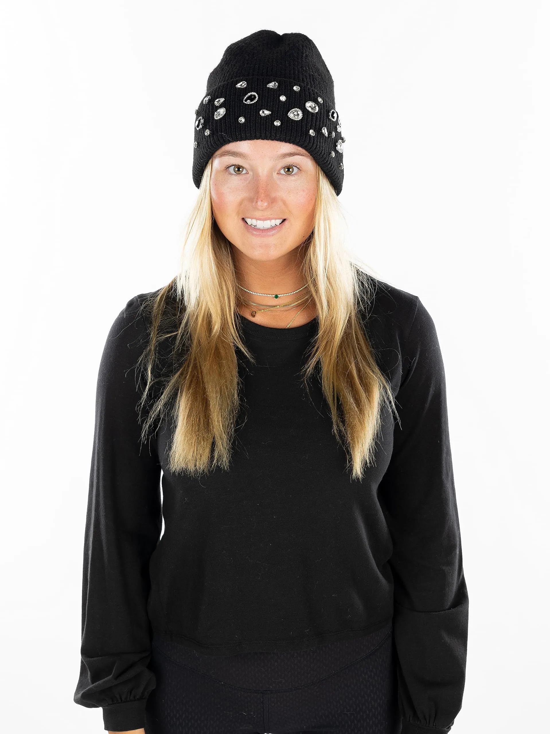 Rhinestone Sparkle Beanie by Funky Junque