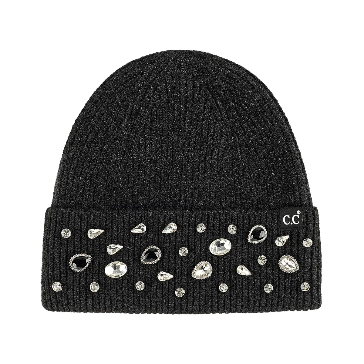 Rhinestone Sparkle Beanie by Funky Junque