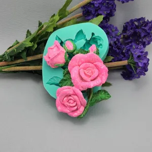 Rose Flower Silicone Mold Cake Decorating Tool for Crafts, Resin,Polymer Clay.