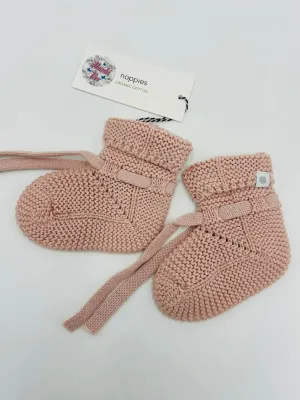 Rose Smoke Unisex Knit Booties