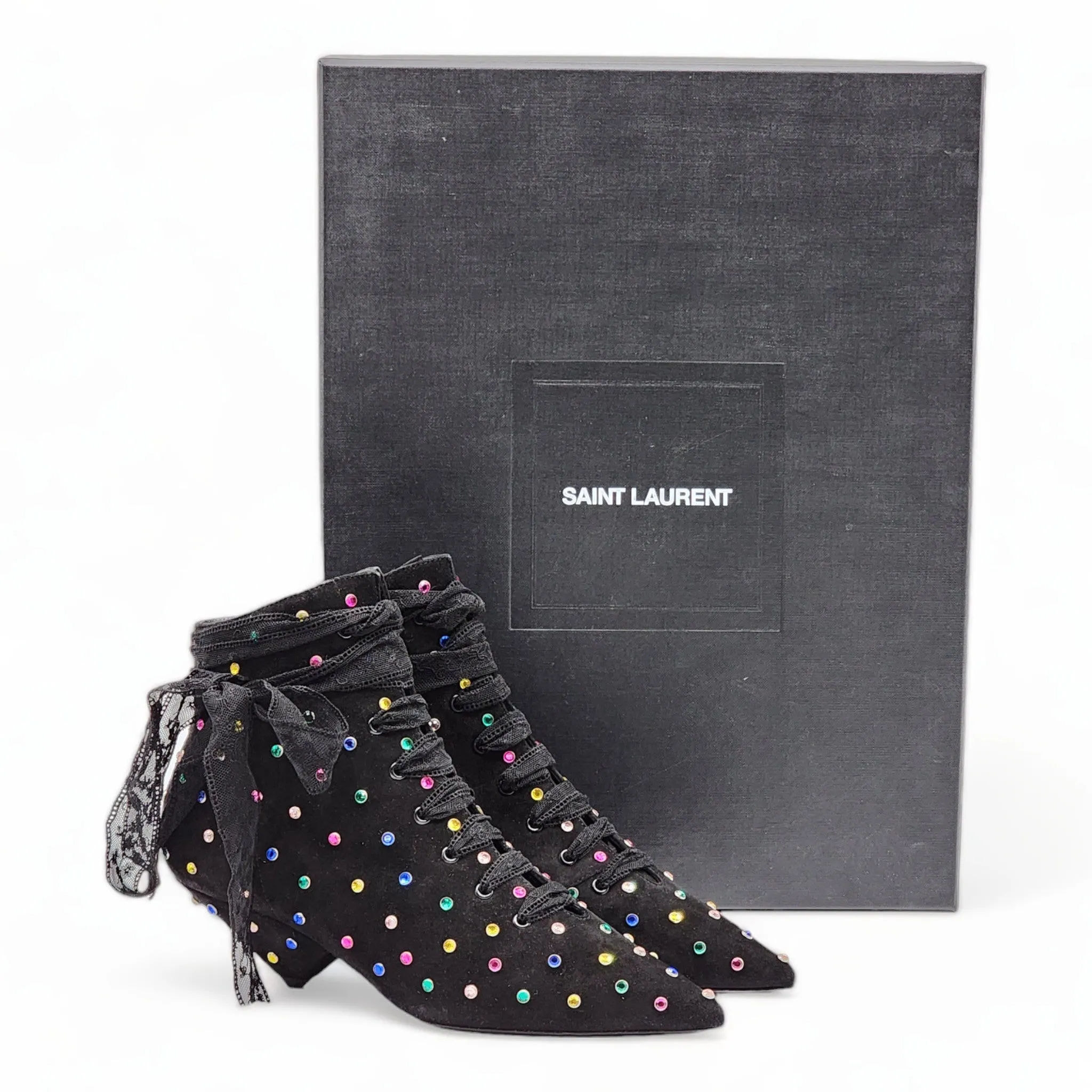 Saint Laurent Blaze 45mm Crystals Booties