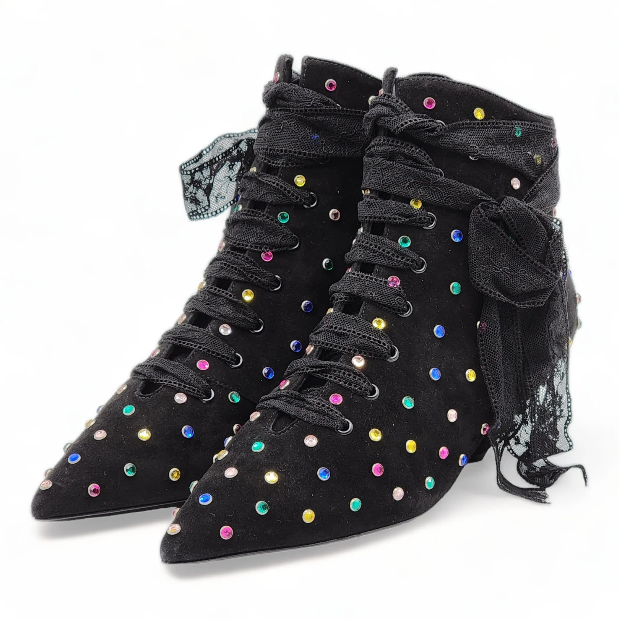 Saint Laurent Blaze 45mm Crystals Booties