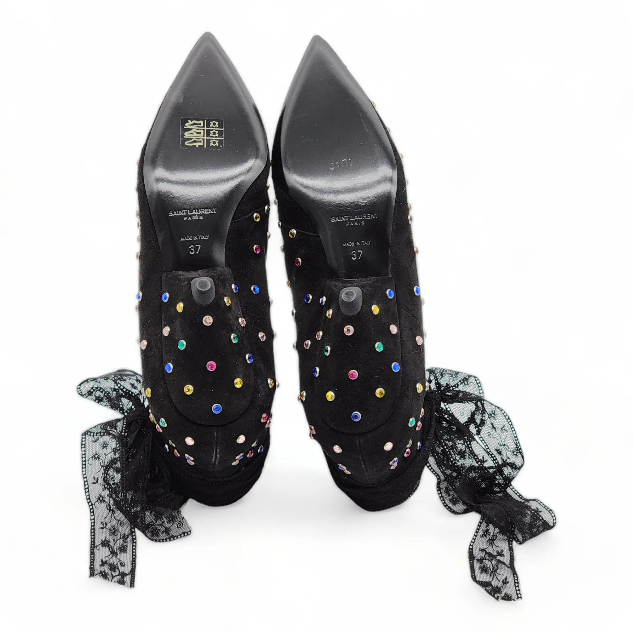 Saint Laurent Blaze 45mm Crystals Booties
