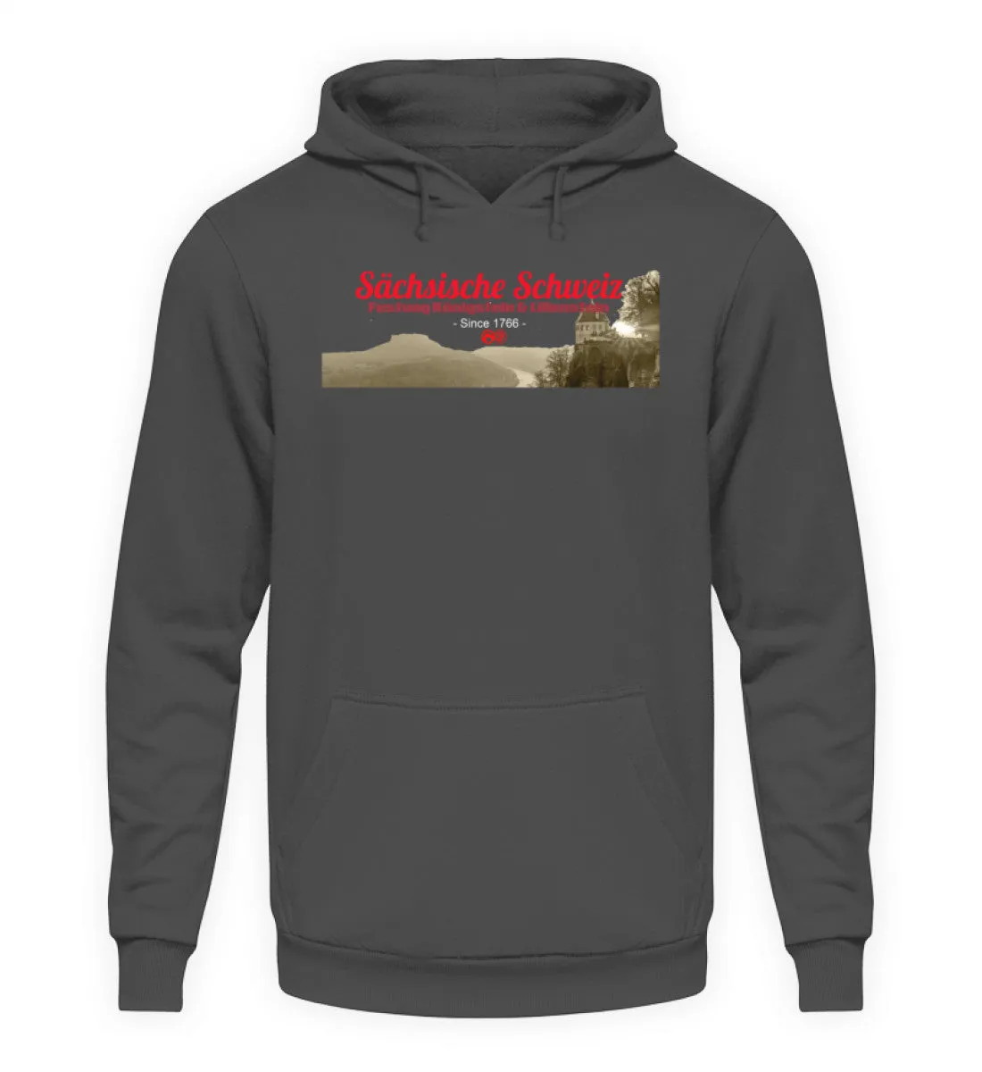 Sächsiche Schweiz - Festung Königstein  - Unisex Kapuzenpullover Hoodie