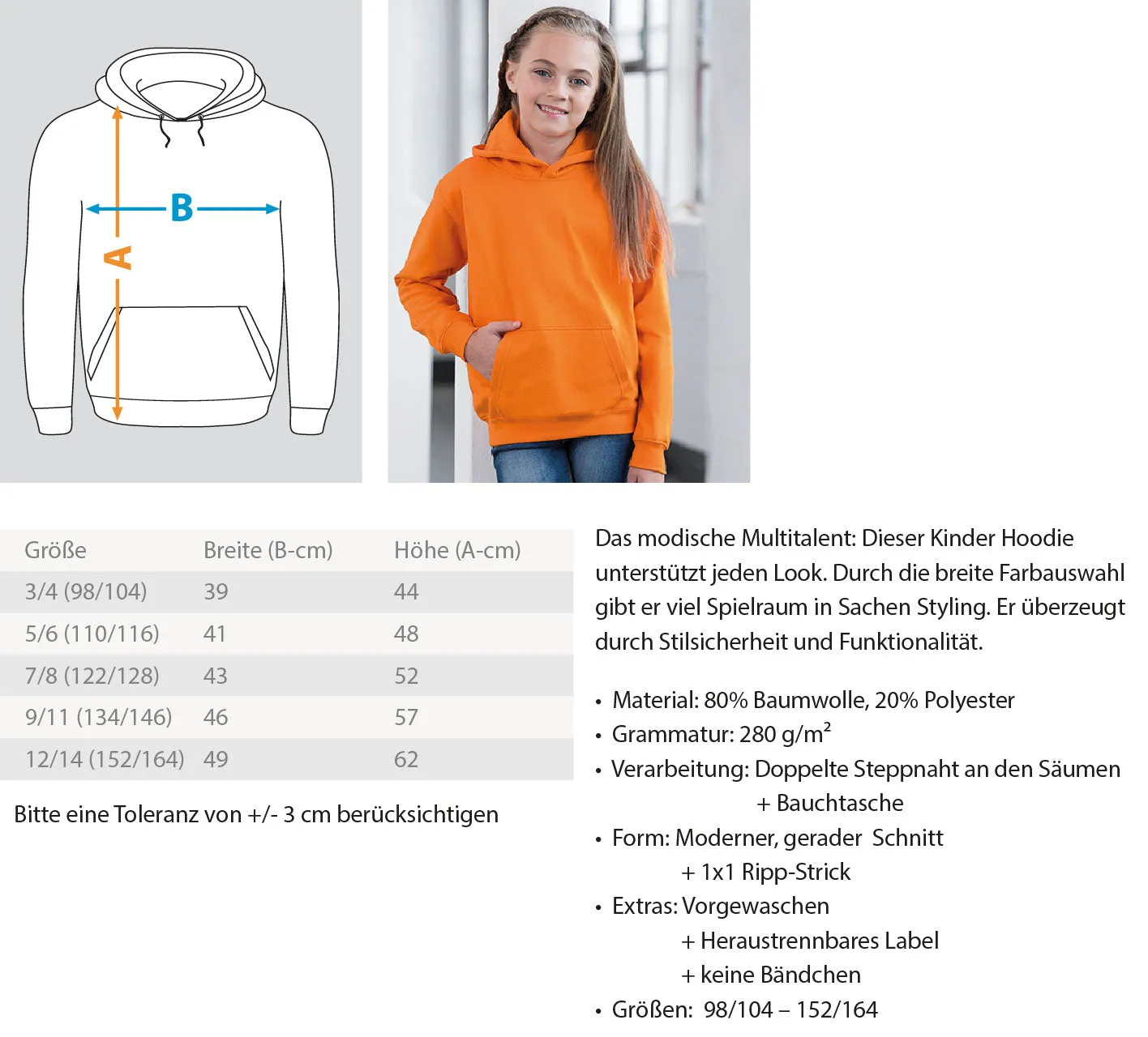 Sächsiche Schweiz - Lilienstein  - Kinder Hoodie