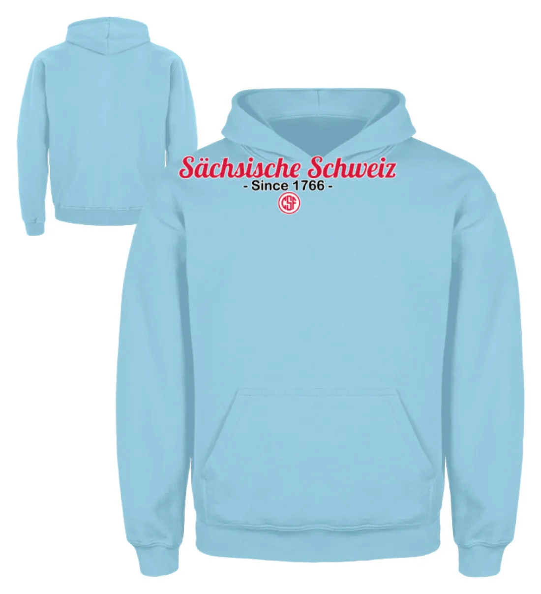 Sächsiche Schweiz Schriftzug  - Kinder Hoodie