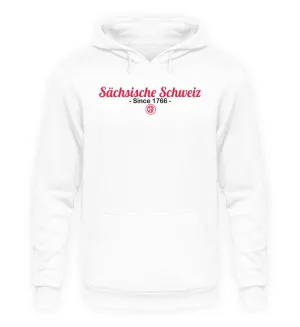 Sächsiche Schweiz Schriftzug  - Unisex Kapuzenpullover Hoodie