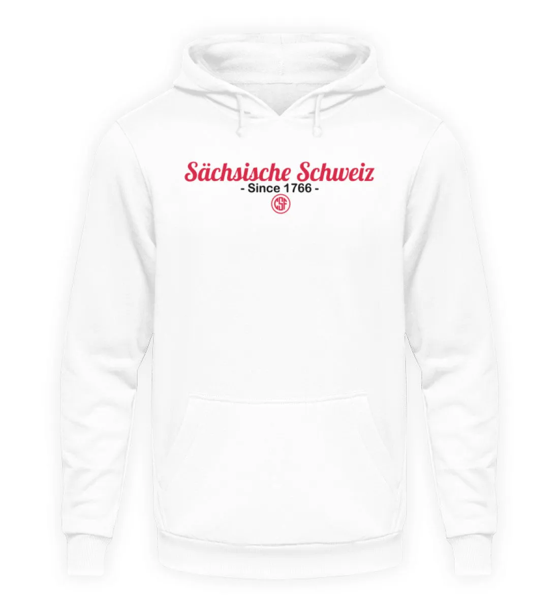 Sächsiche Schweiz Schriftzug  - Unisex Kapuzenpullover Hoodie
