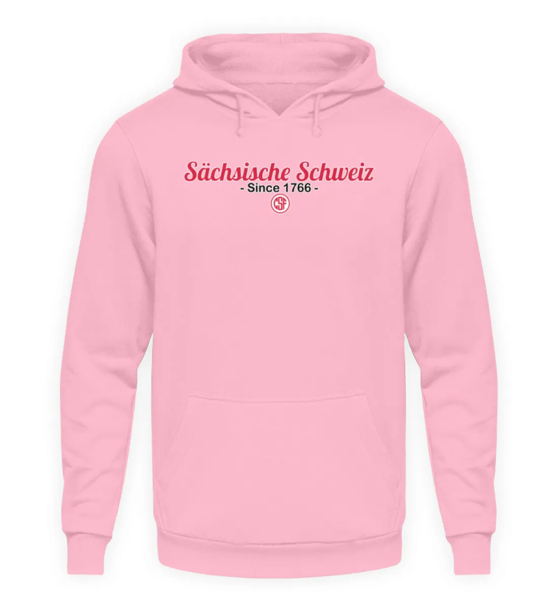 Sächsiche Schweiz Schriftzug  - Unisex Kapuzenpullover Hoodie