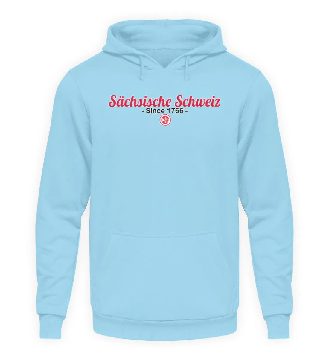 Sächsiche Schweiz Schriftzug  - Unisex Kapuzenpullover Hoodie