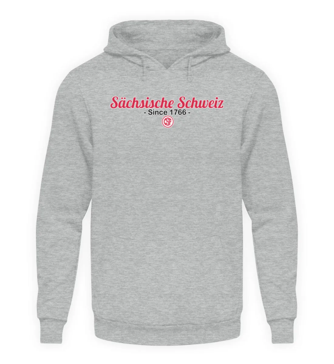 Sächsiche Schweiz Schriftzug  - Unisex Kapuzenpullover Hoodie