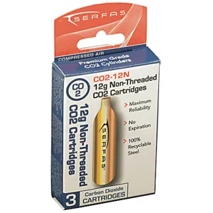 SERFAS CO2 16G THREAD - 2 PK