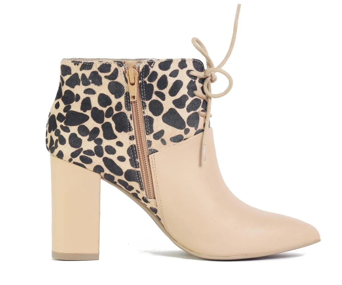Seychelles for Women: Nonchalant Vacchetta Leather Cheetah Pony Hair High Heels