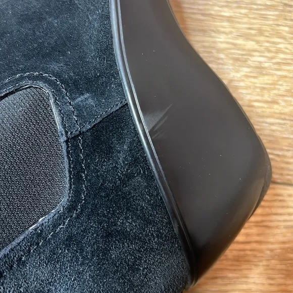Sperry Top Sider Blue Suede Wedge Booties Size 6.5M