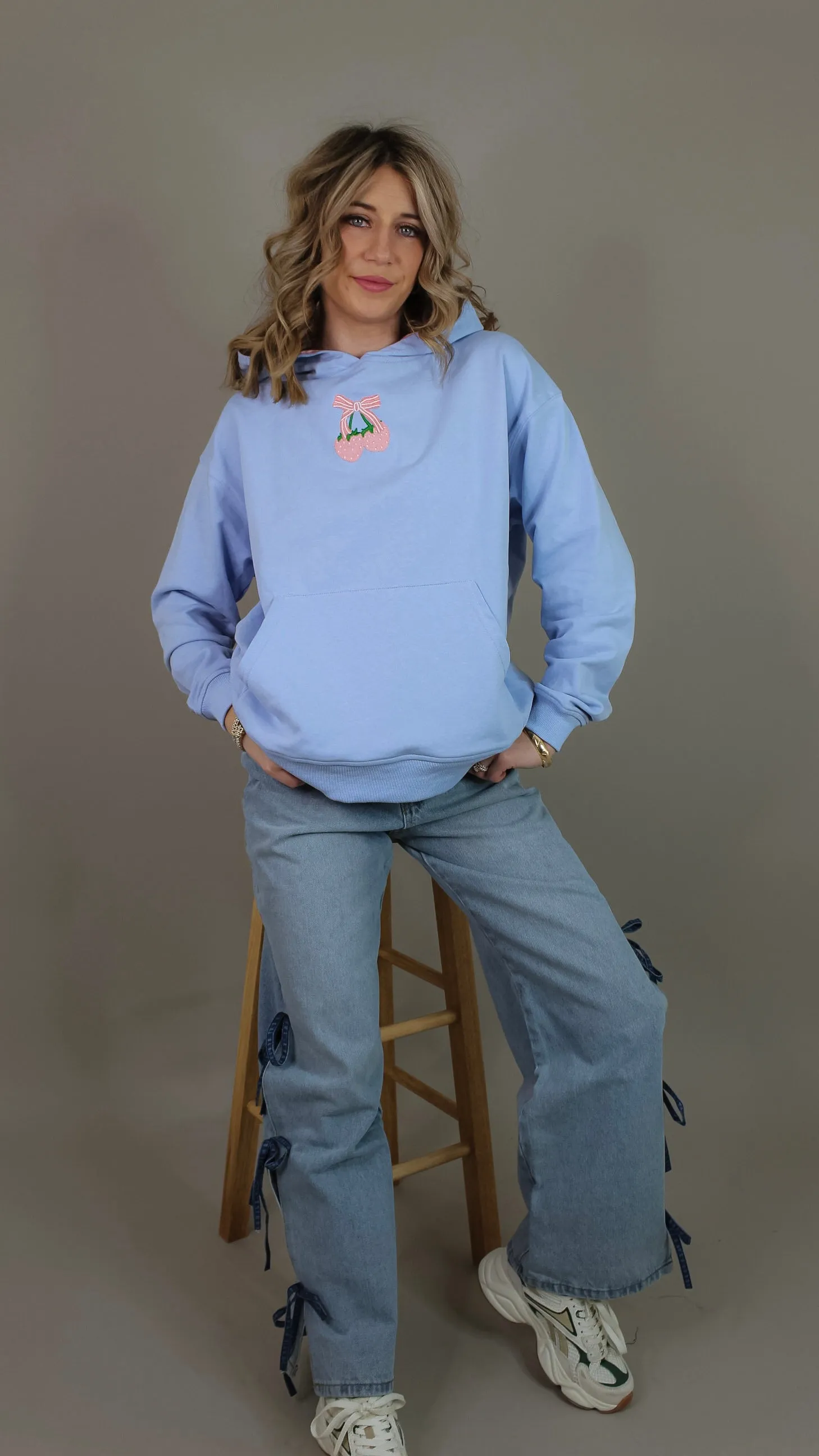Strawberry Blue Hoodie