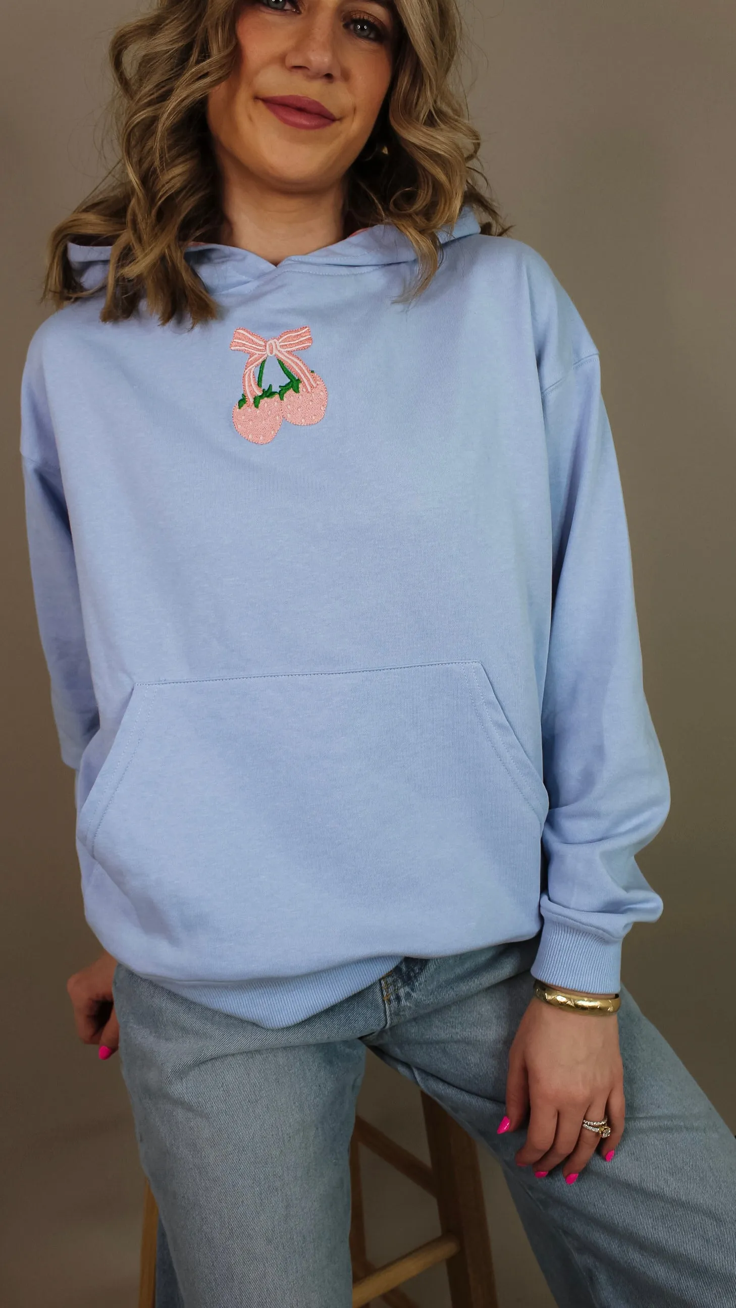 Strawberry Blue Hoodie
