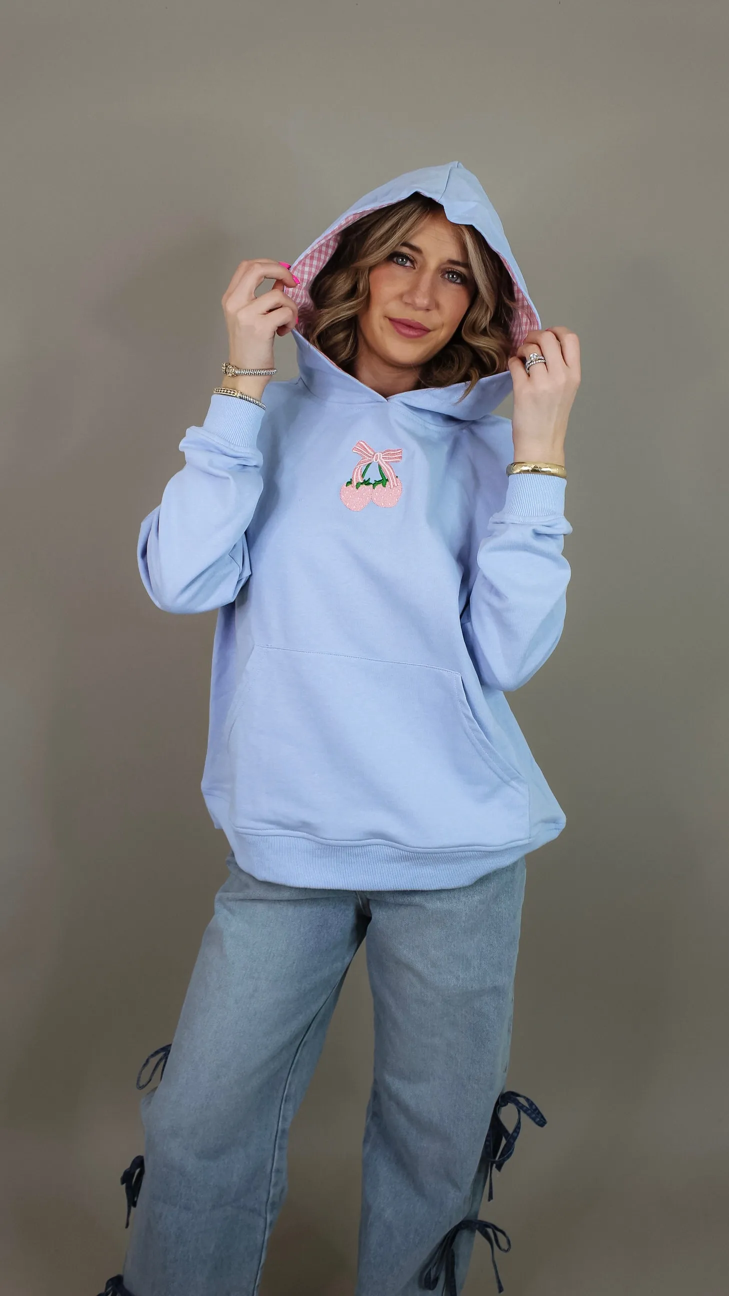 Strawberry Blue Hoodie