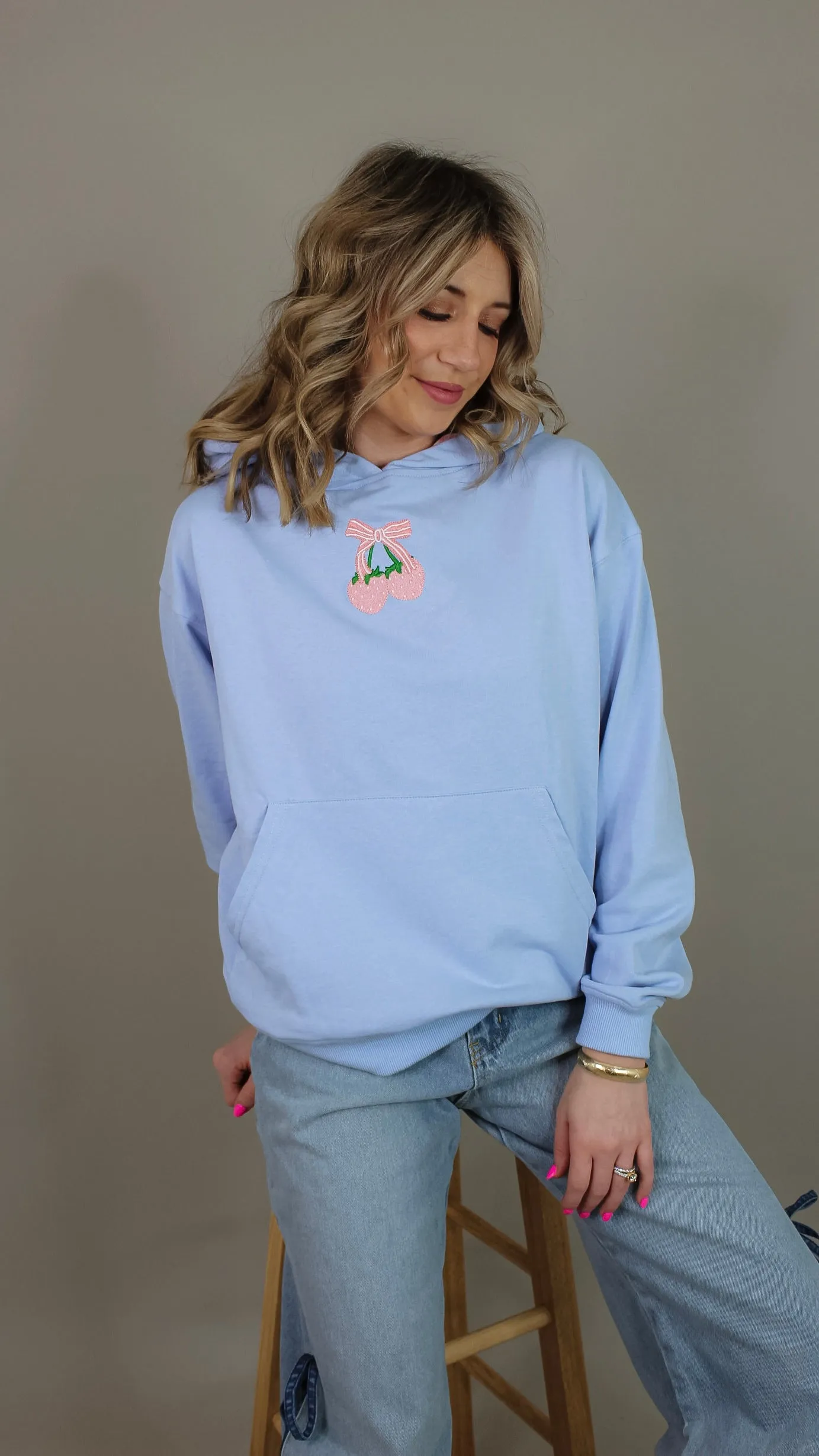 Strawberry Blue Hoodie