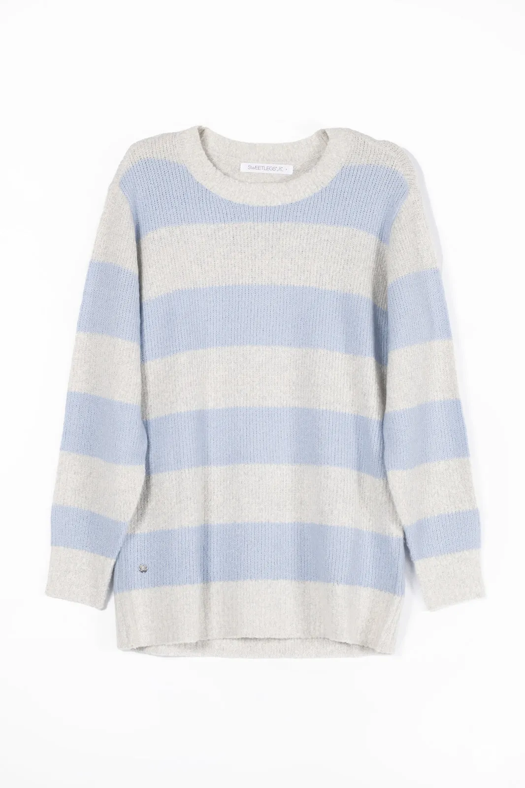 Striped Cozy Crew Sweater