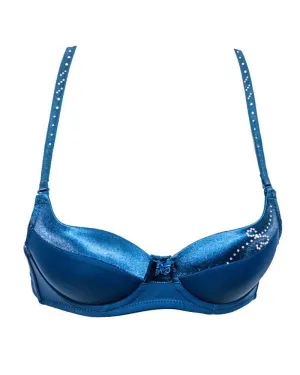 Stylish Blue SH631 Diamond Bra- Single Padded,Under Wired Bra - By Sister Hood