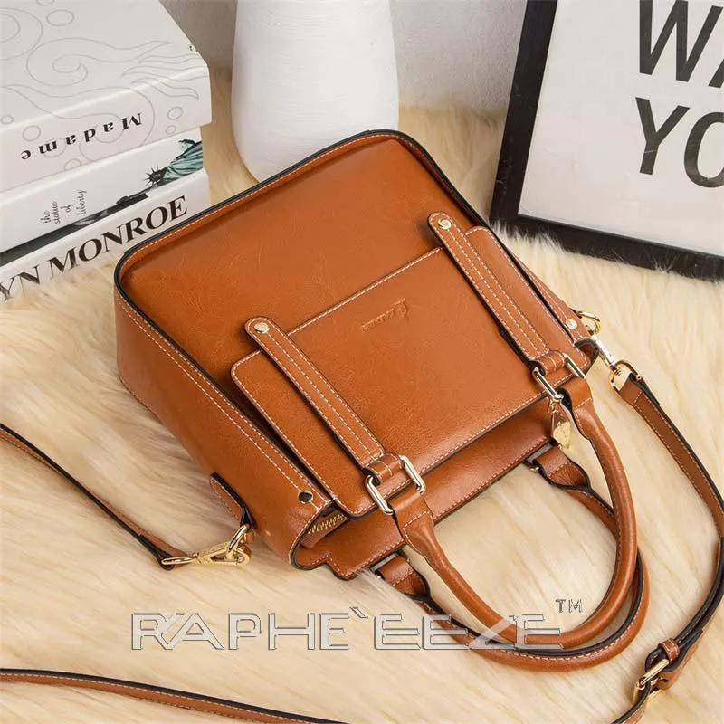 Stylish Tote Bag for Woman - Mini Handbag Brown