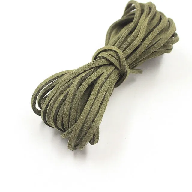 Suede Colorful Hair Ties Long 5m