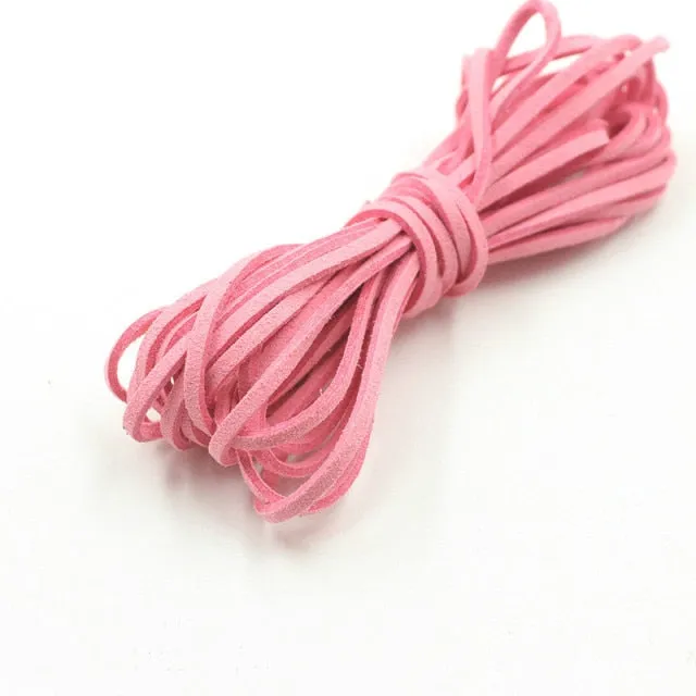 Suede Colorful Hair Ties Long 5m