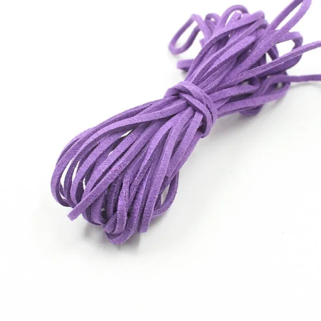 Suede Colorful Hair Ties Long 5m