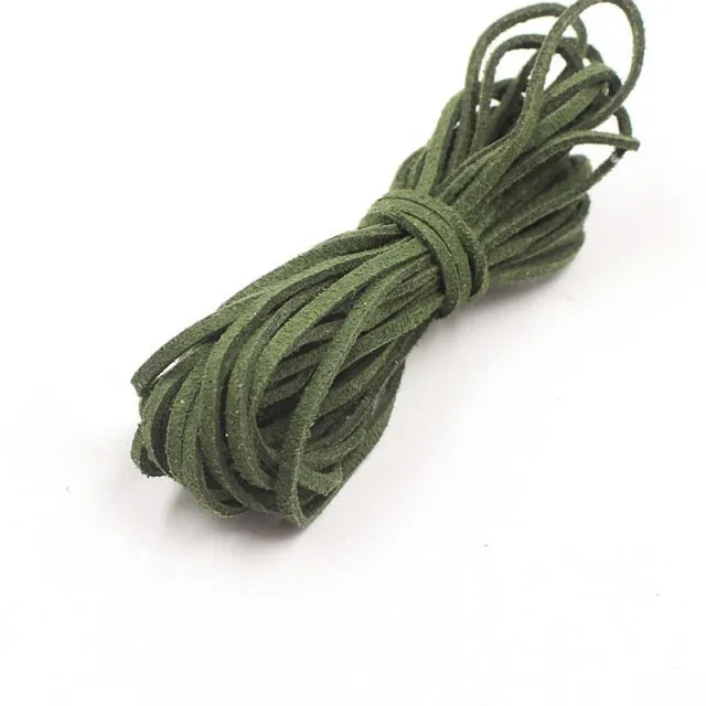 Suede Colorful Hair Ties Long 5m