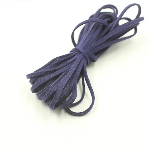 Suede Colorful Hair Ties Long 5m