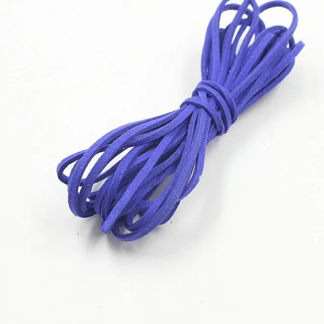 Suede Colorful Hair Ties Long 5m