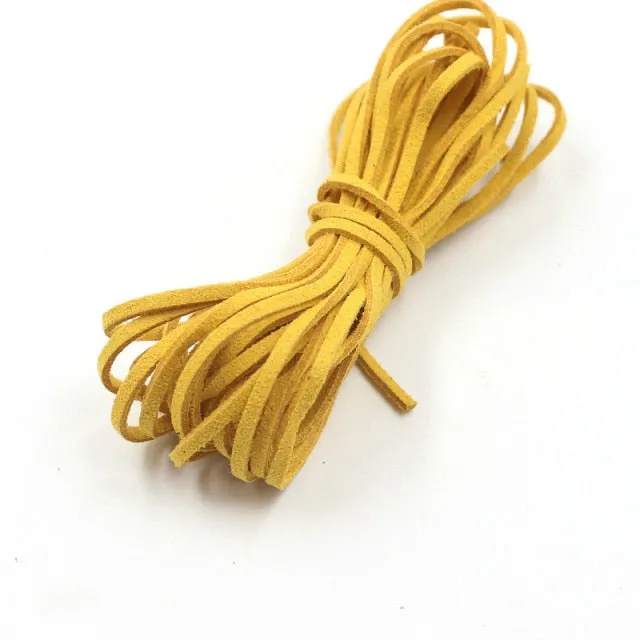 Suede Colorful Hair Ties Long 5m