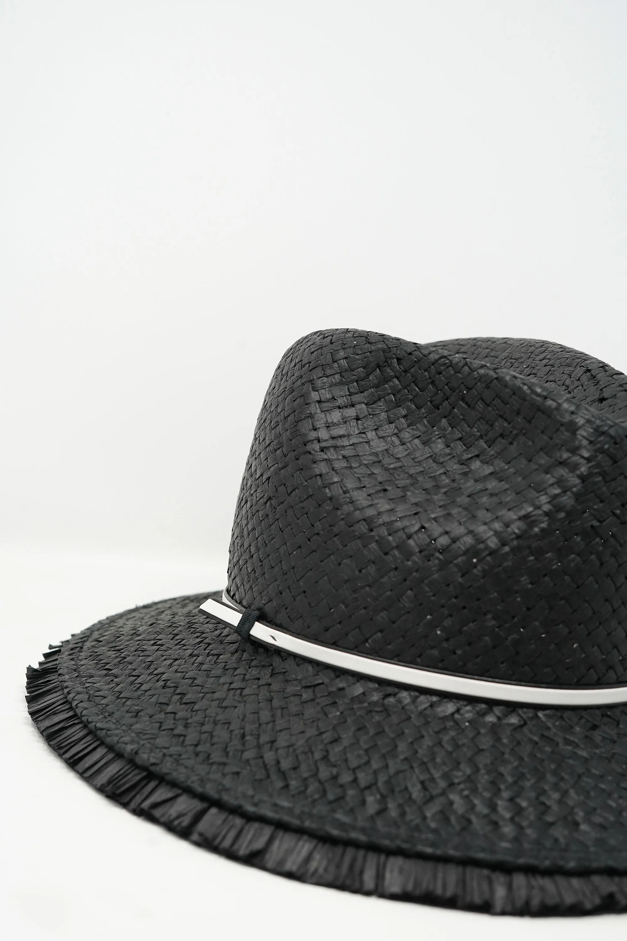 Suffolk Woven Black Straw Hat