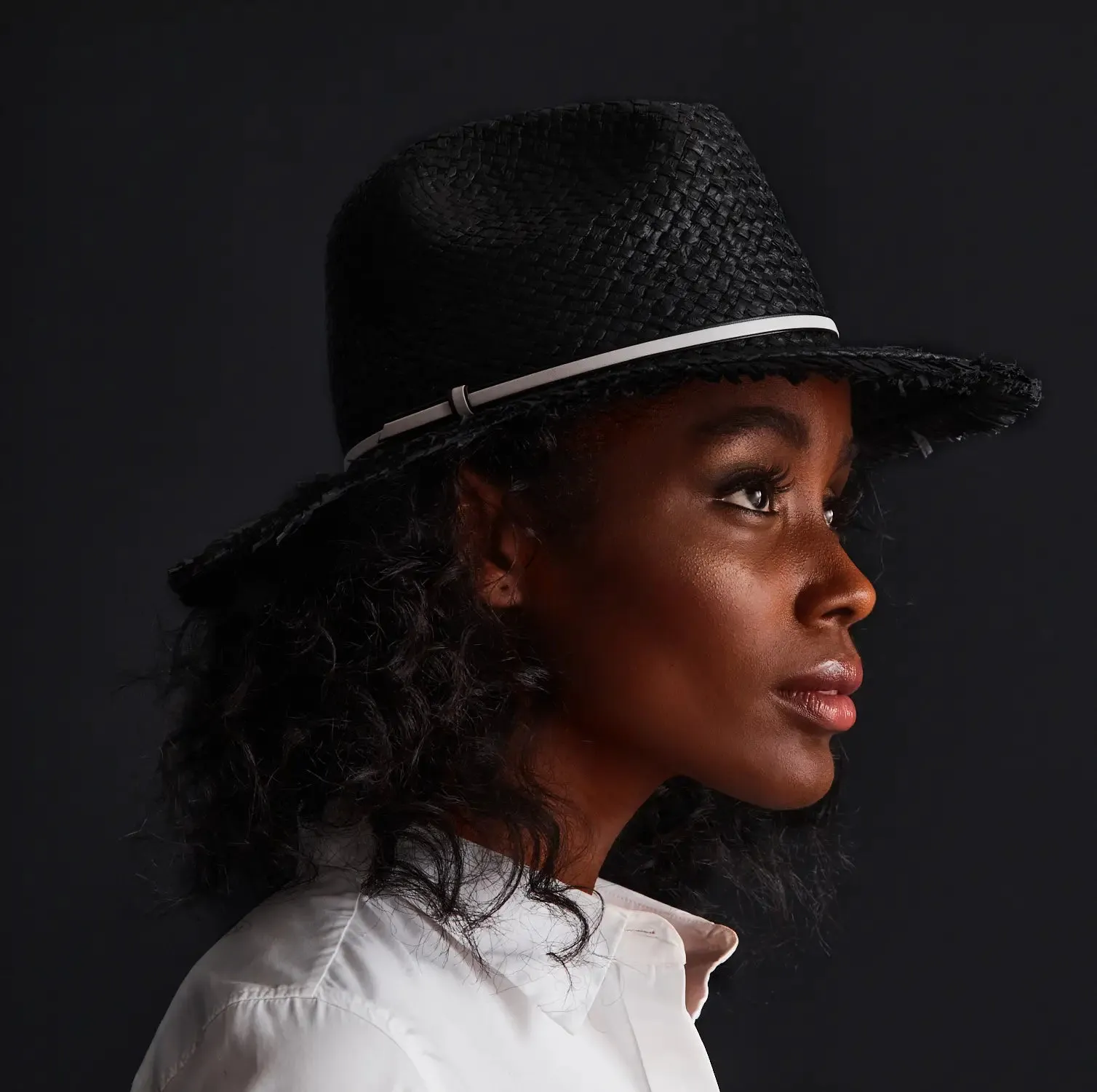 Suffolk Woven Black Straw Hat