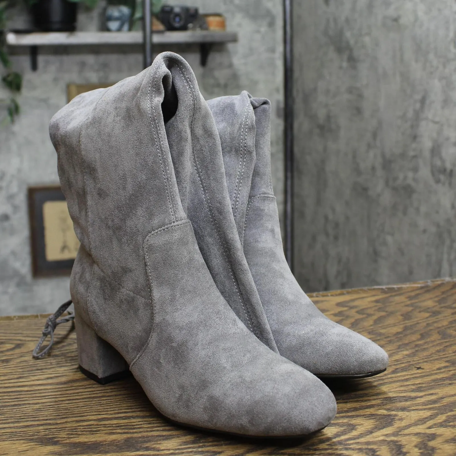 Sugar Ollie Women's Over-the-Knee Dress Boots SGR-OLLIE Grey Micro 8M