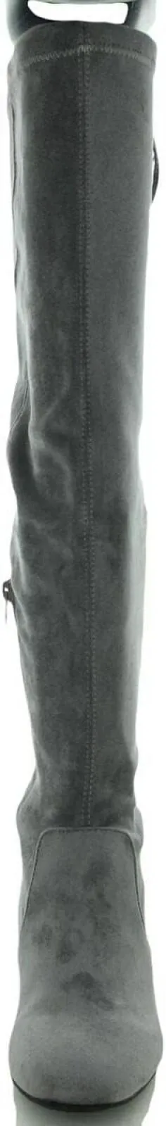 Sugar Ollie Women's Over-the-Knee Dress Boots SGR-OLLIE Grey Micro 8M
