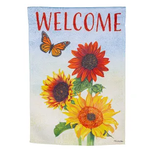 Sunflower Trio Suede Garden Flag,14s11258