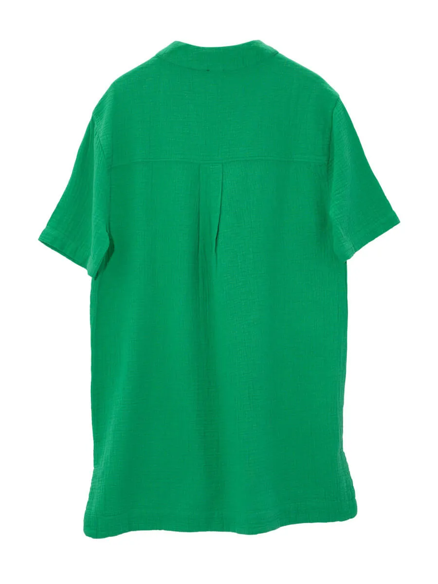 Supersoft Gauze Maren Popover In Palm Green