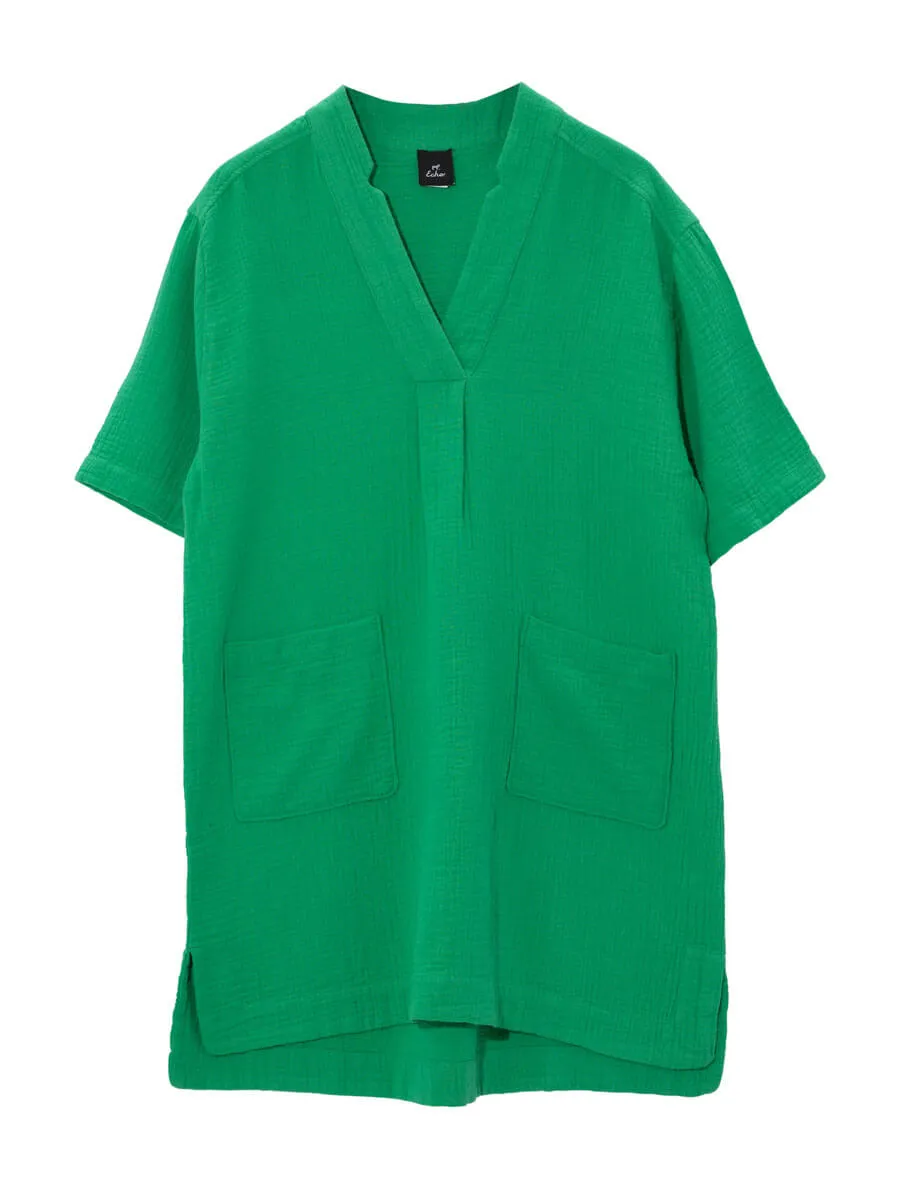 Supersoft Gauze Maren Popover In Palm Green