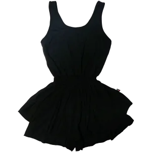 T2Love- Double Layer Tank Romper (Black)