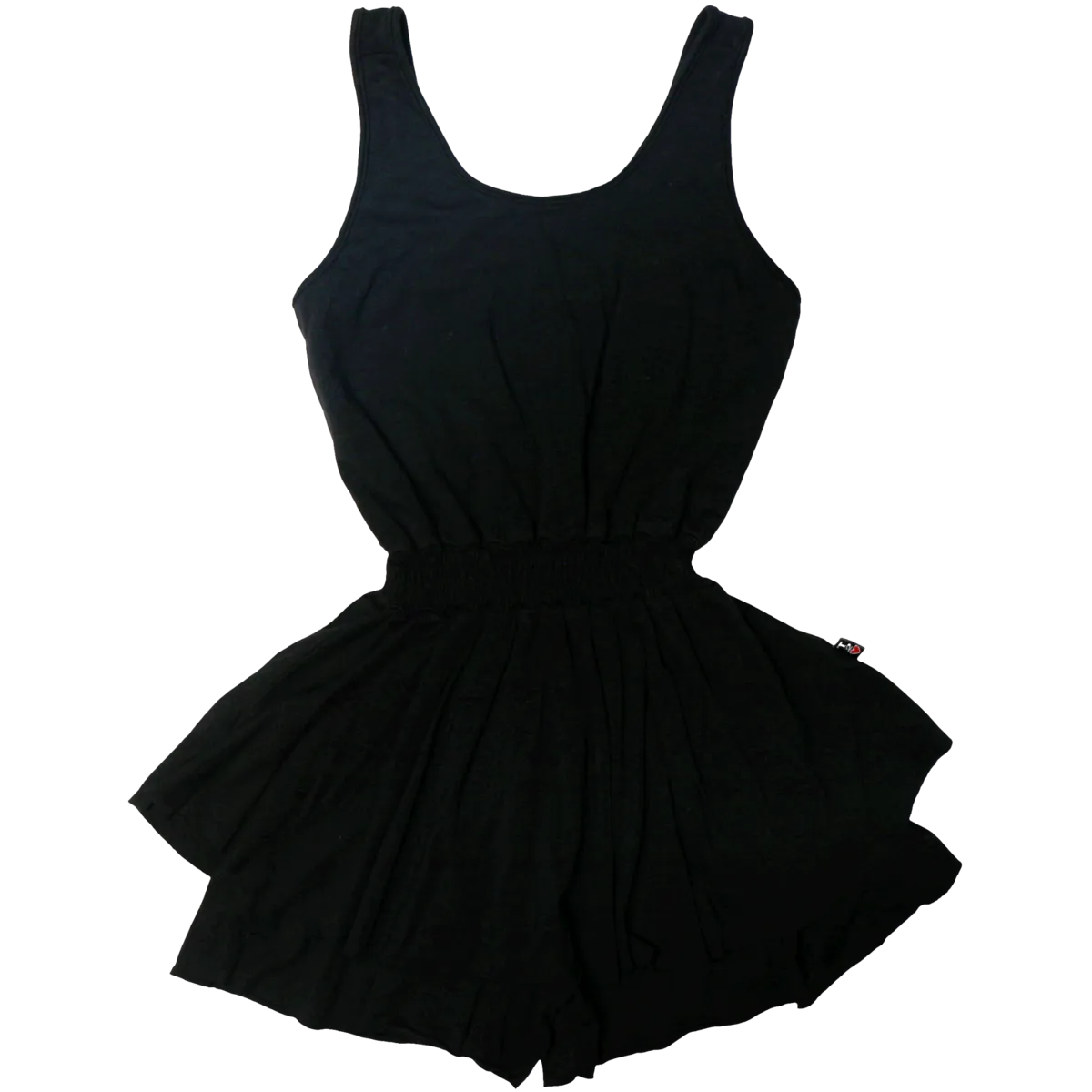 T2Love- Double Layer Tank Romper (Black)