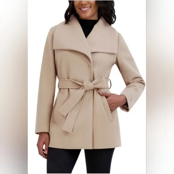 Tahari Ladies' Faux Wool Wrap Coat