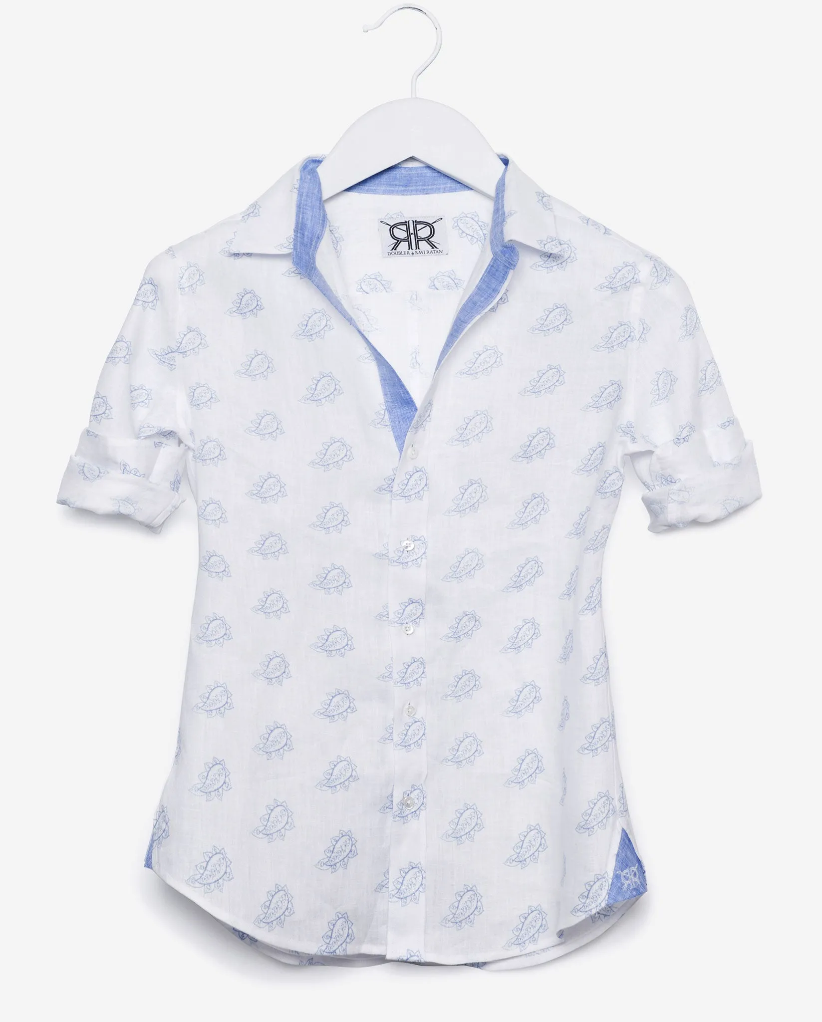 Tailored - Blue Paisley Linen