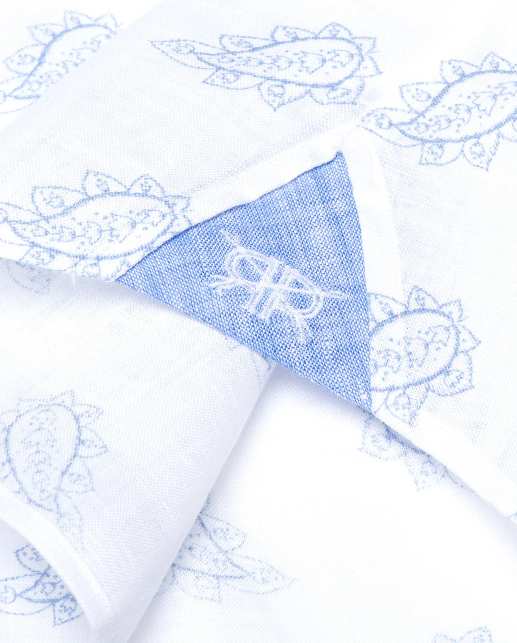 Tailored - Blue Paisley Linen